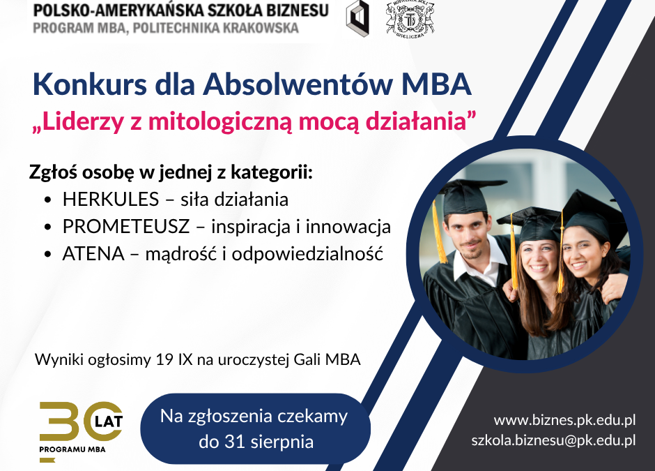 Konkurs dla Absolwentów i Absolwentek MBA!